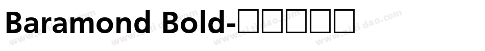 Baramond Bold字体转换